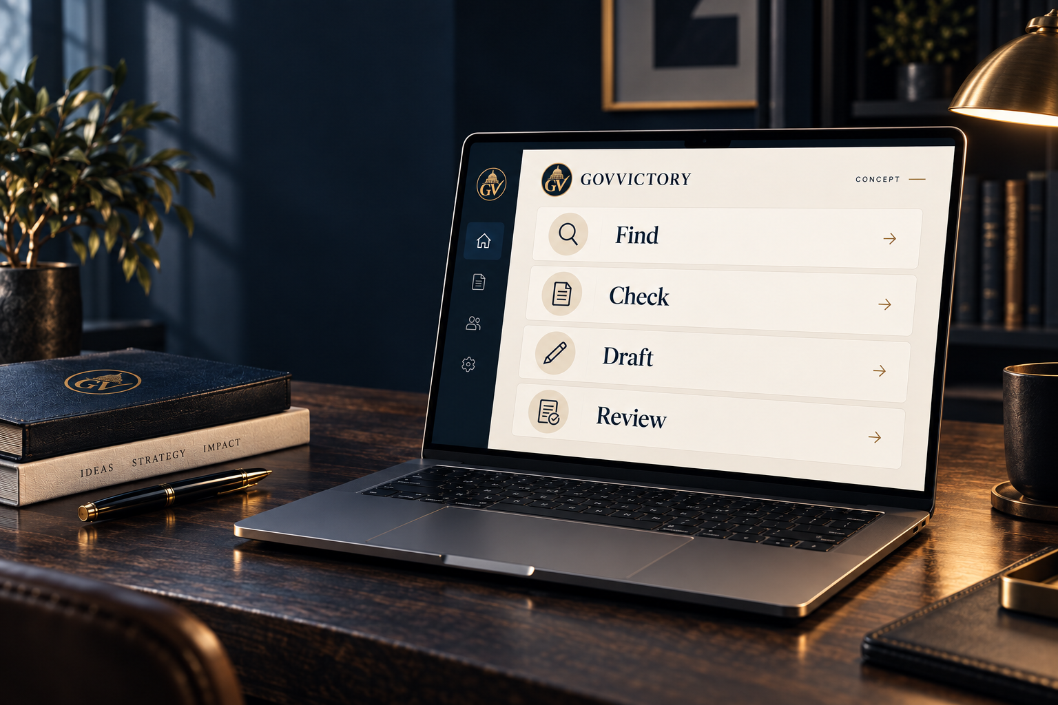 Illustrative software workspace scene